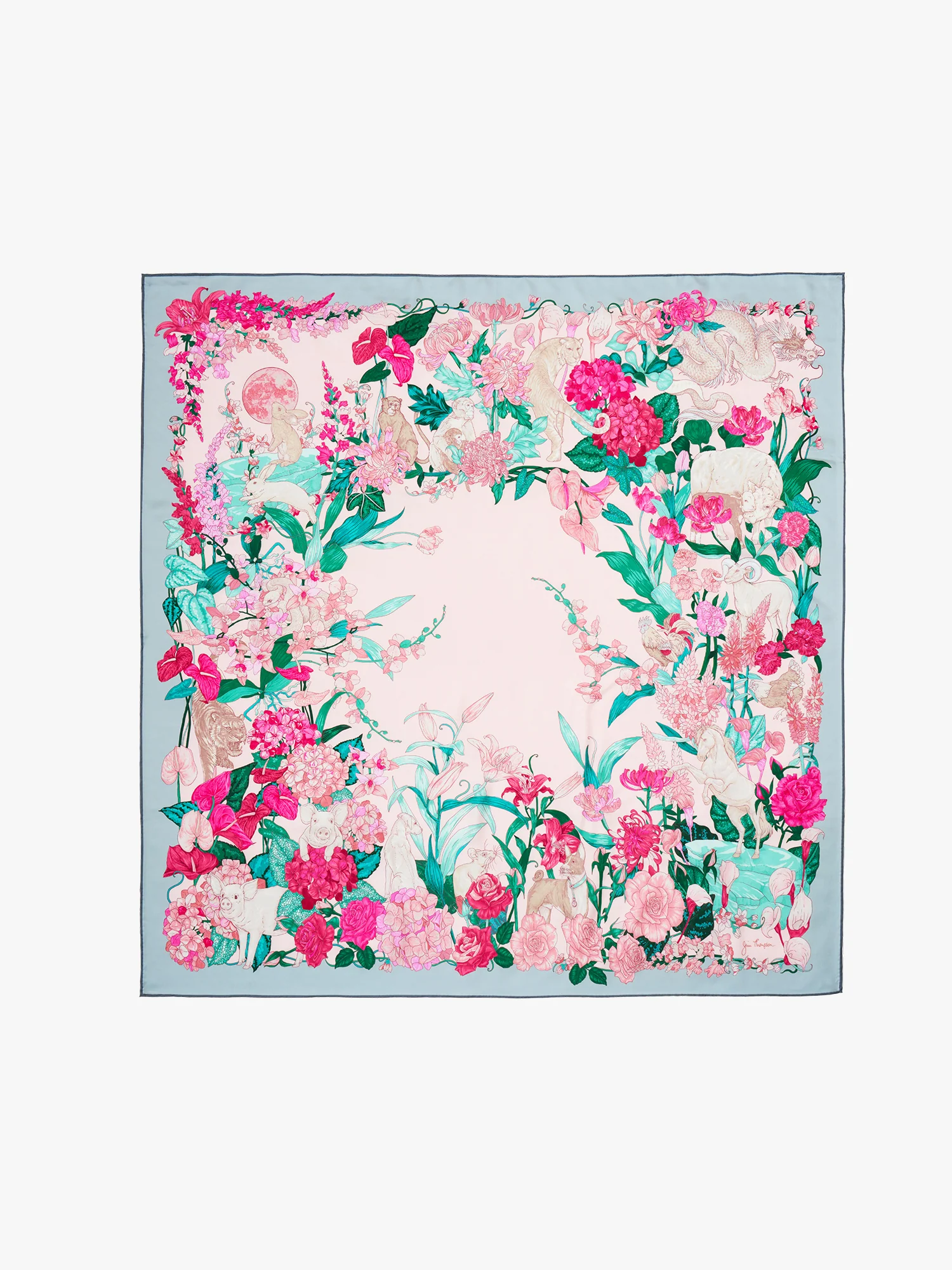 12 Zodiacs Silk Scarf
