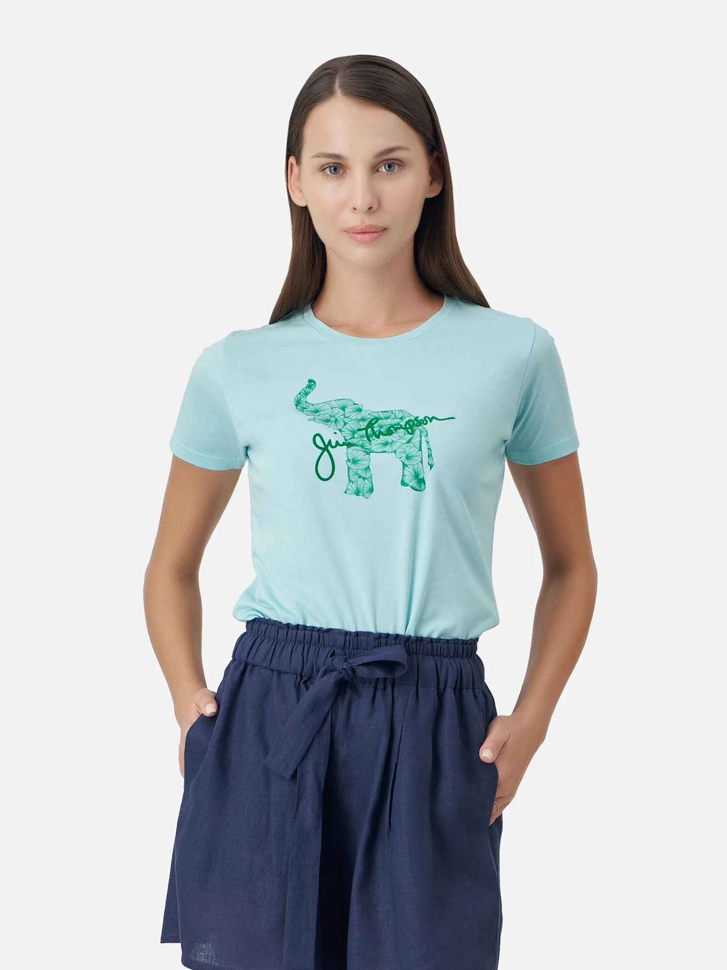 Doodle Elephant Slim Fit T-Shirt