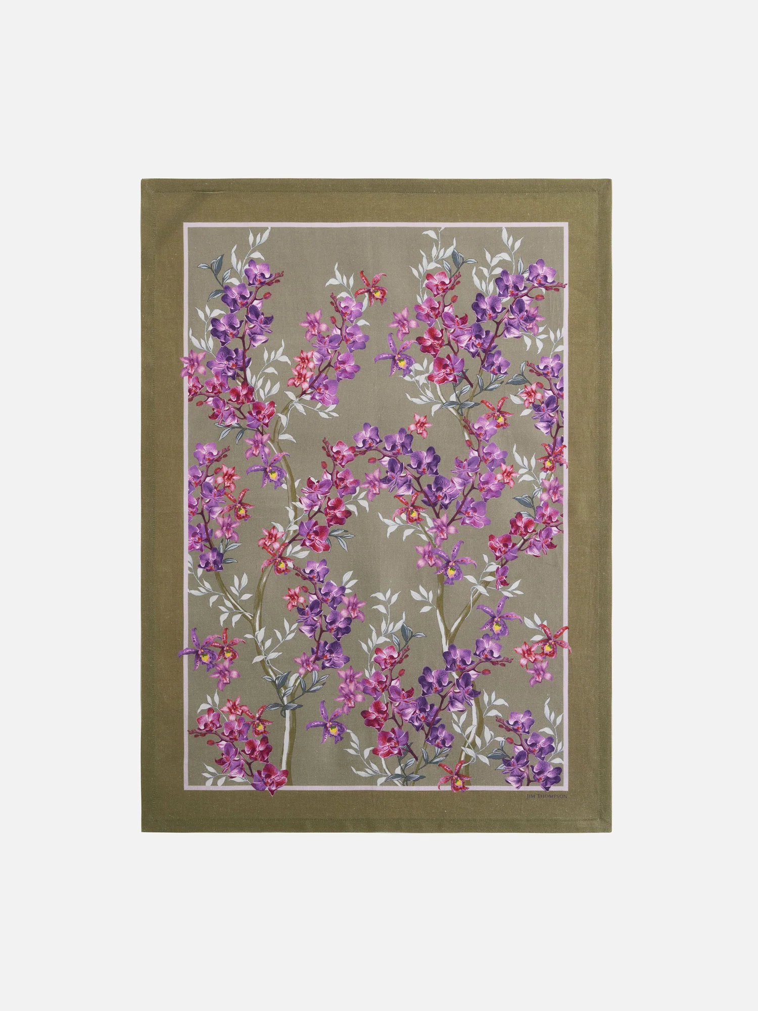 Orchids Bunch Linen Tea Towel