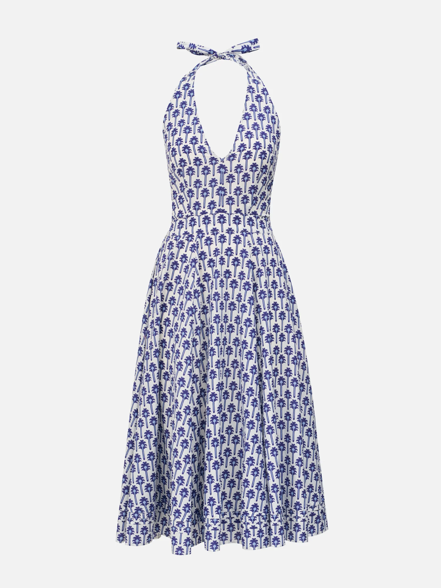 Smocked V-Neck Halter Dress - Image 2