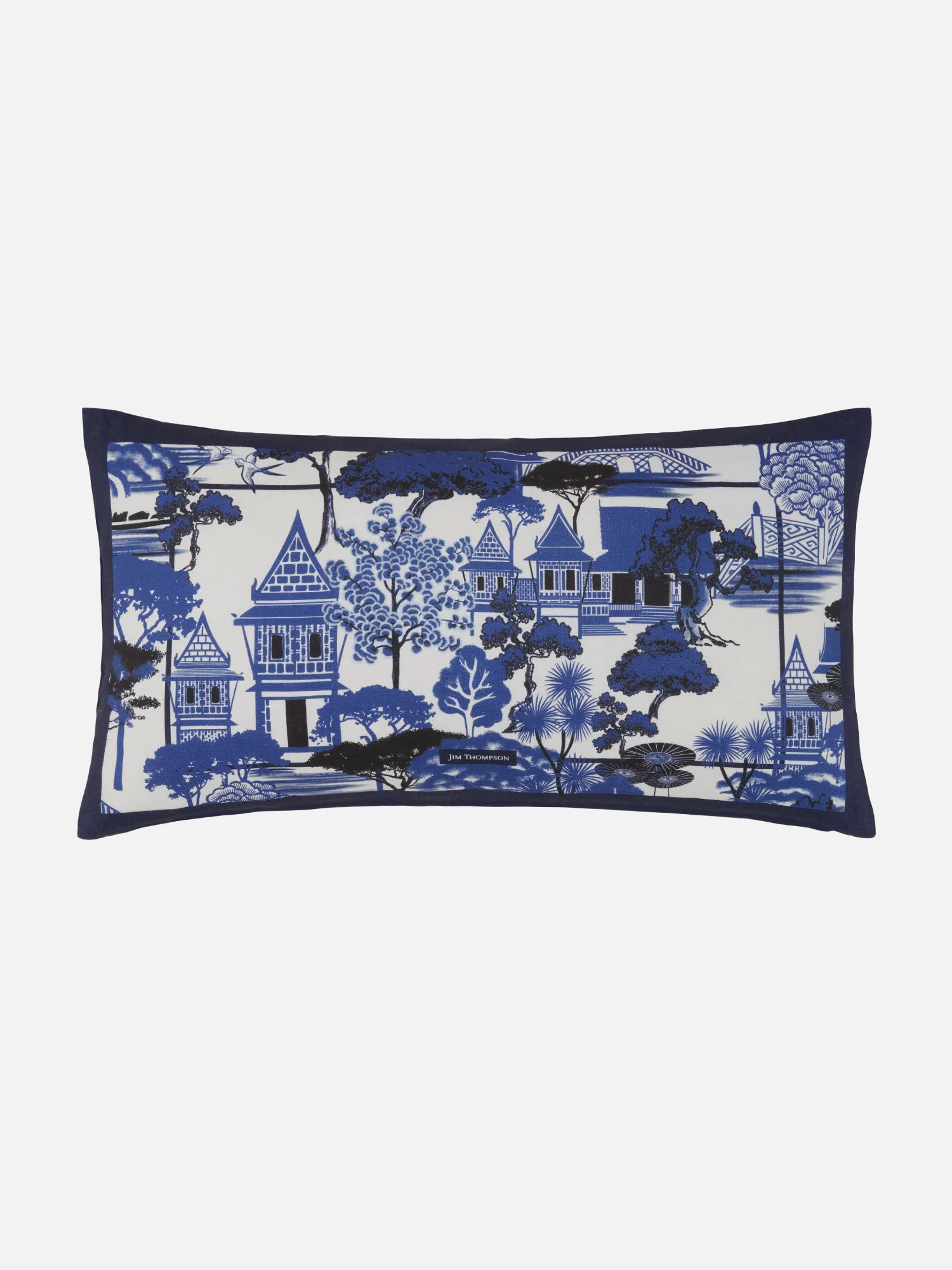 Thai House Linen Rectangular Cushion Cover